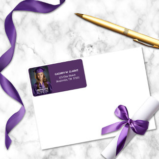 Minimalistische foto 8e klas Afstuderen adres Etiket