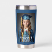 Minimalistische foto 8e klas Afstuderen Geïsoleerde Drinkbeker (Voorkant)