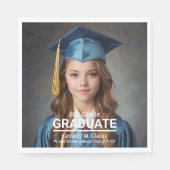 Minimalistische foto 8e klas Afstuderen Servet (Voorkant)