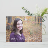 Minimalistische foto afstudeerfeest uitnodiging (Staand voorkant)