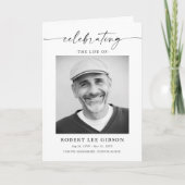 Minimalistische foto begrafenisvolgorde van servic programma (Voorkant)