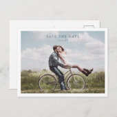 Minimalistische foto bewaar de datum briefkaart (Voorkant / Achterkant)