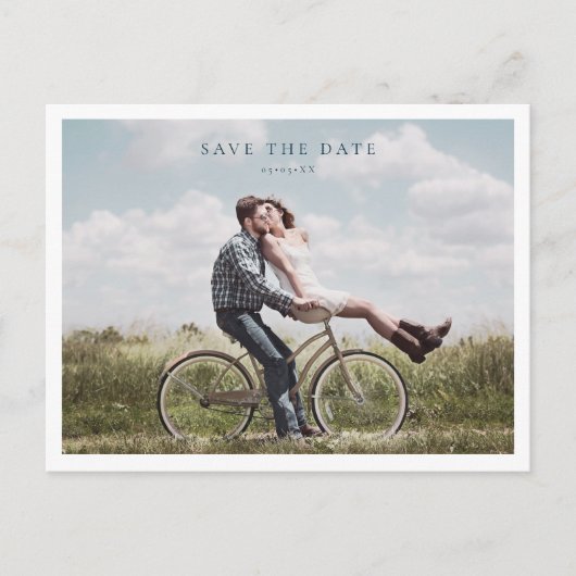 Minimalistische foto bewaar de datum briefkaart (Voorkant)