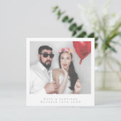 Minimalistische foto bruiloft Bewaar de datum Kaart (Staand voorkant)