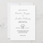 Minimalistische foto budget bruiloft QR-code RSVP Kaart (Voorkant)