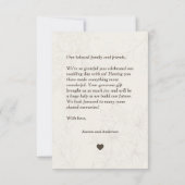 Minimalistische foto collage bruiloft dank u kaart (Achterkant)