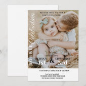 Minimalistische foto Dubbele viering Verjaardag Kaart (Voorkant / Achterkant)