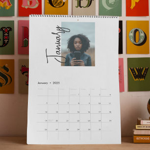 Minimalistische Foto Eenvoudig Script Schrijven el Kalender