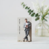 Minimalistische foto eenvoudig visitekaartje (Staand voorkant)