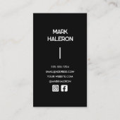 Minimalistische foto eenvoudig visitekaartje (Achterkant)