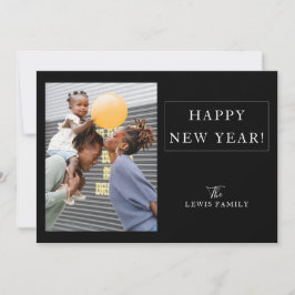 Minimalistische foto Gelukkig Nieuwjaar Feestdagenkaart