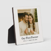 Minimalistische foto gepersonaliseerde tekst aande fotoplaat (Voorkant)