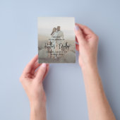 Minimalistische foto moderne bruiloft programma flyer (Hand)