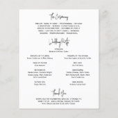 Minimalistische foto moderne bruiloft programma flyer (Achterkant)