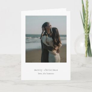 Minimalistische Foto Moderne Kerstmis Feestdagen Kaart