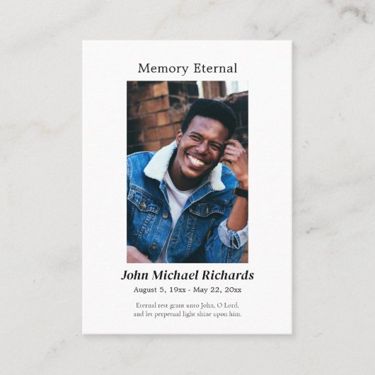 Minimalistische foto Orthodoxe begrafenisgebed Kaa Plaatskaartje (Voorkant)