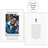 Minimalistische foto Orthodoxe begrafenisgebed Kaa Plaatskaartje