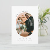 Minimalistische Foto Pas getrouwd Kerst Kaart (Staand voorkant)