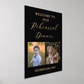 Minimalistische foto repetitie diner welkomstbord folie afdrukken (Laagn)