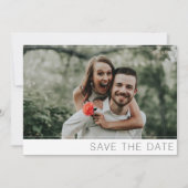 Minimalistische foto sjabloon script save the date (Voorkant)