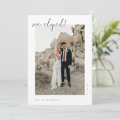 Minimalistische foto-uitwisseling aankondiging (Staand voorkant)