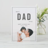 Minimalistische foto-Vaderdag Kaart (Staand voorkant)