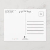 Minimalistische foto van modern zwart-wit script aankondigingskaart (Achterkant)