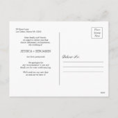 Minimalistische foto verandering van plannen Brief Feestdagenkaart (Achterkant)