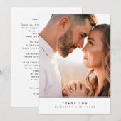 Minimalistische foto Verloving bedankkaart (Voorkant / Achterkant)