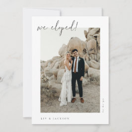 Minimalistische foto-vertrouwelijke trouwdatum-aan kaart