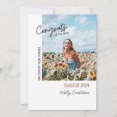 Minimalistische foto Wit Afstuderen Aankondiging (Voorkant)