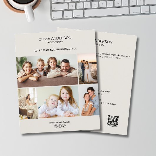 Minimalistische Fotocollage Fotograaf Bedrijf Flyer