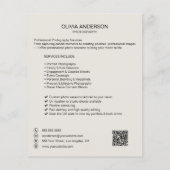 Minimalistische Fotocollage Fotograaf Bedrijf Flyer (Achterkant)