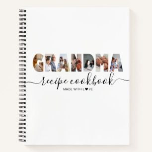 Minimalistische fotocollage oma's recept kookboek notitieboek