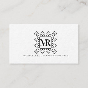 Minimalistische Fotograaf Deco Zwart Visitekaartje