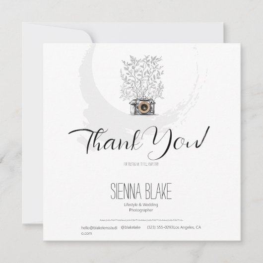 Minimalistische Fotografie Client Review Dank u au (Voorkant)