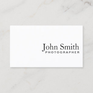 Minimalistische fotografie fotograaf visitekaartje