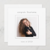Minimalistische fotoklasse van 2024 Afstuderen Aankondiging (Voorkant / Achterkant)