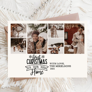 Minimalistische foto's Eerste kerst in ons nieuwe  Feestdagenkaart