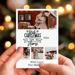 Minimalistische foto's Eerste kerst in ons nieuwe  Feestdagenkaart