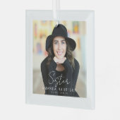 Minimalistische fototheu | Zus Glas Ornament (Voorkant links)