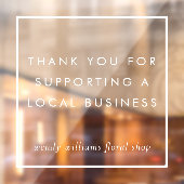 Minimalistische Frame Bedankt Lokale Bedrijven Bra Raamsticker (Vel 2)