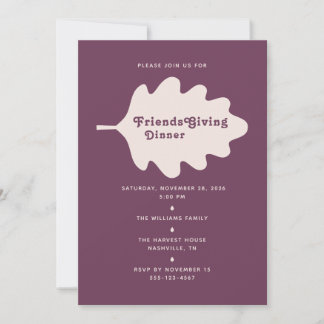 Minimalistische Friendsgiving diner uitnodigingska Kaart