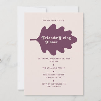 Minimalistische Friendsgiving diner uitnodigingska Kaart