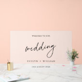 Minimalistische Frosted bruiloft welkom Acryl Bord (Huwelijk)