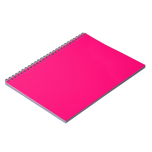 Minimalistische fuchsia heet roze effen effen mode notitieboek (Linkerzijde)