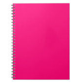 Minimalistische fuchsia heet roze effen effen mode notitieboek (Voorkant)