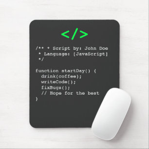 Minimalistische functie startDay() Ontwikkelaar Gr Muismat
