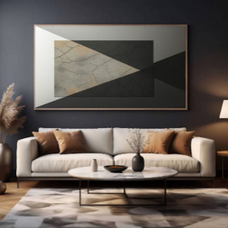 Minimalistische Gebarsten Beton Industrieel Canvas Afdruk