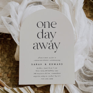 Minimalistische Gebogen Oefenavond met 'One Day Aw Kaart